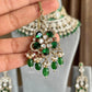 Nivaan Polki Kundan Bridal Choker Set - Green