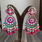 Rashmi meenakari earrings - Pink