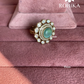 Angana polki kundan ring (SG-138) - Mint green