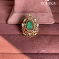 Angana polki kundan ring (SG-119) - Mint green