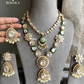 Poorna polki kundan necklace set - Dark Green