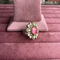 Angana polki kundan ring (SG-096) - Pink