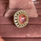 Angana polki kundan ring (SG-139) - Pink