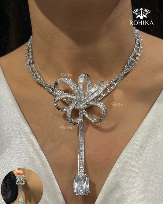 Amelia American Diamond Necklace - White