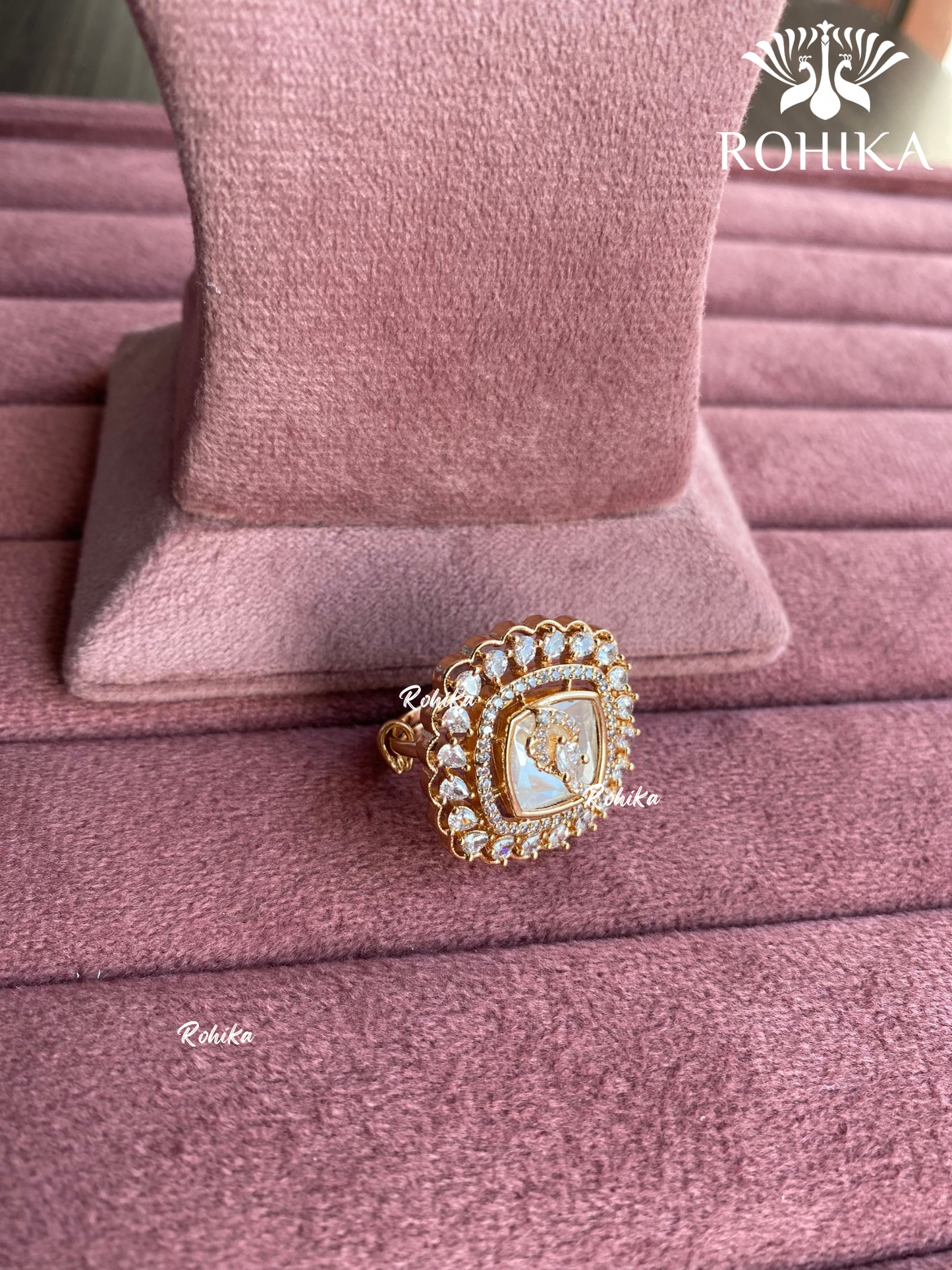 Angana polki kundan ring (SG-084) - White