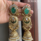 Banjara fusion earrings (FE-020) - Mint green