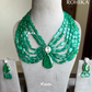 Saisha necklace set - Dark green