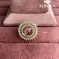 Angana polki kundan ring (SG-121) - Pink