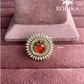 Angana polki kundan ring (SG-121) - Red