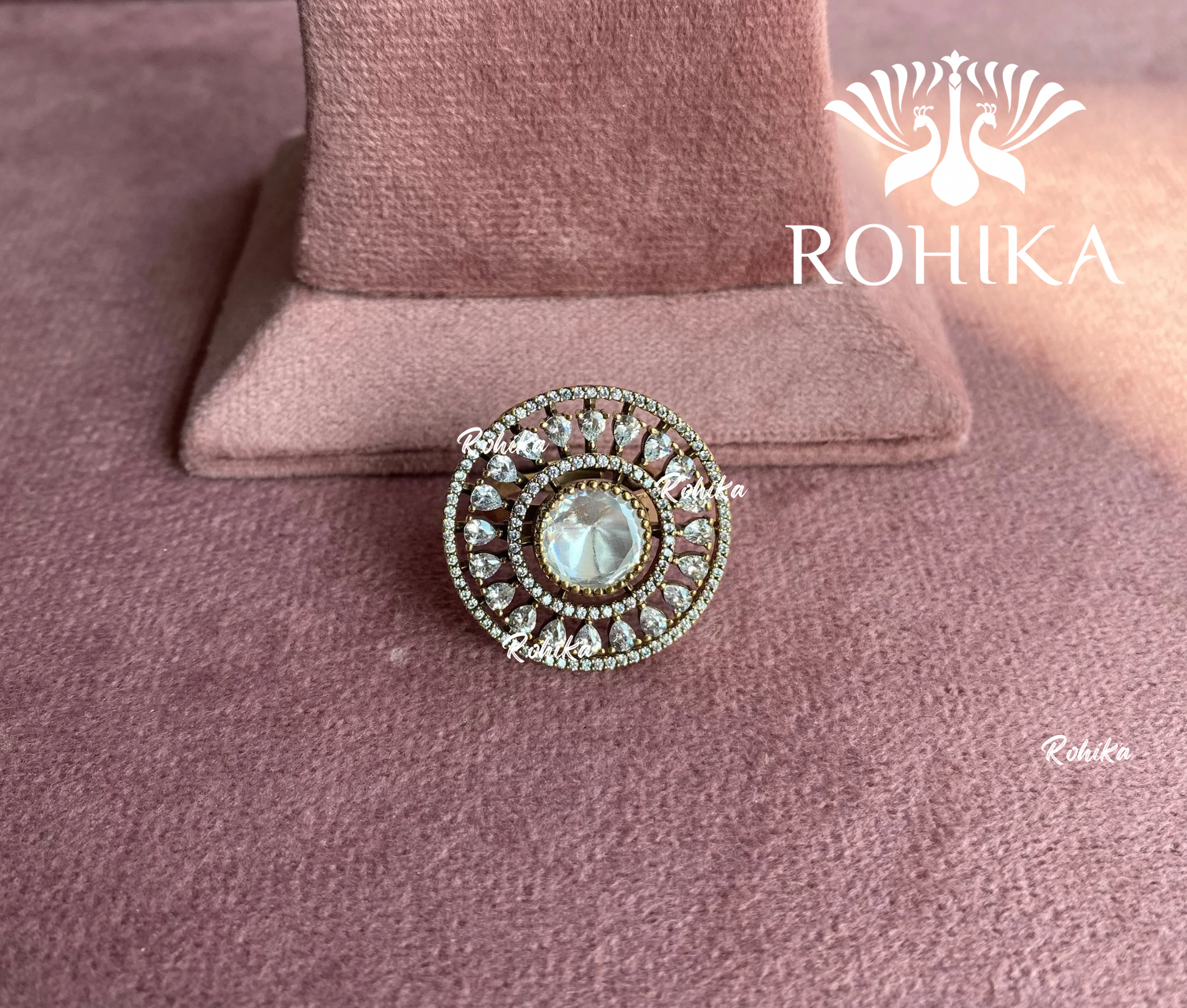 Angana polki kundan ring  (SG-044) - White