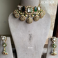 Reeti polki kundan choker set - Dark Green