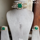 Adhya moisanite choker set -  Dark Green