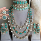 Bhoomika moisanite kundan combo set - Mint Green