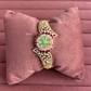 Camila American Diamond Bracelet/Kada (MB-0110) -  Pink And Mint Green