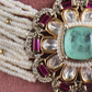 Akshita Moisanite Choker Set - Mint Green
