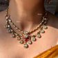 Ura Moisanite Necklace set -Ruby Red