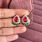 Niva AD Tops Earrings - Red