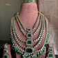 Alani Polki Kundan Long Bridal Necklace Set - Dark Green