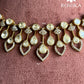 Siyahi Moissanite Polki Kundan Necklace Set - White