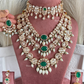Niyara Polki Kundan Bridal Combo Set - Green