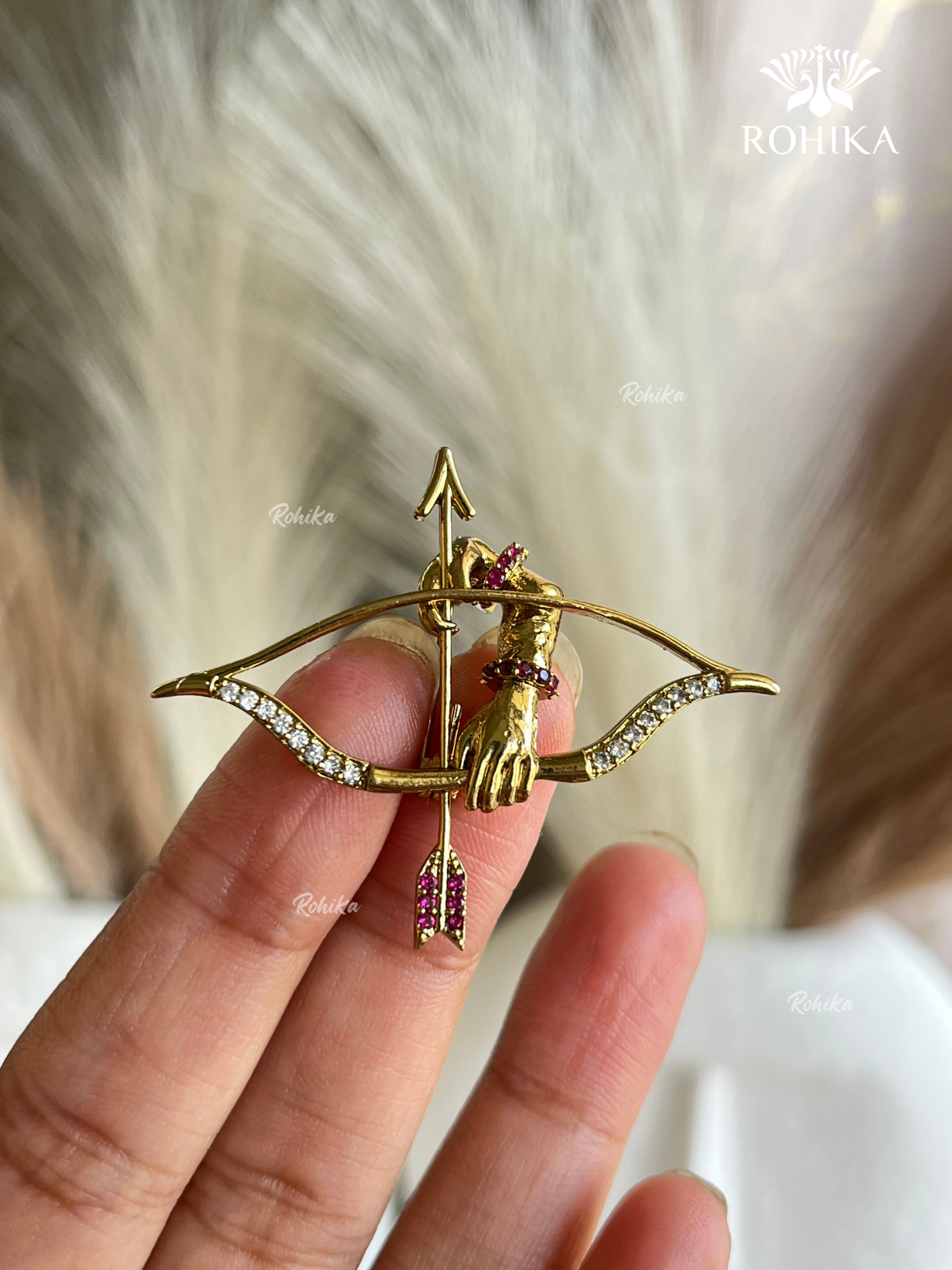 Heritage Brooch (BR-018) - Ruby Red