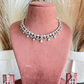 Hinaya American diamond necklace set - Mint green
