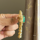 Moisanite kundan Brooch (BR-001) - Dark Green
