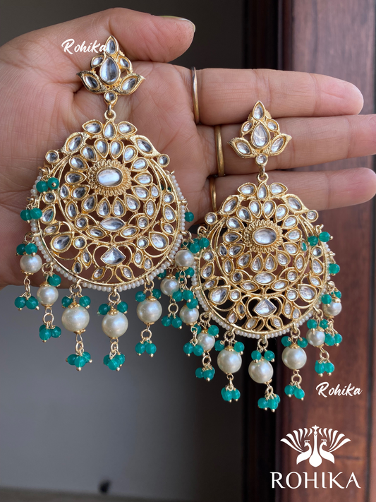 Neema beautiful earrings-Green 