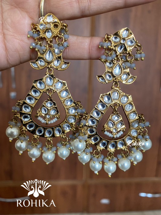 Aashi beautiful earrings - Grey 