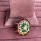 Angana polki kundan ring (SG-083) - Green