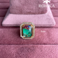 Angana polki kundan ring (SG-124) - Green & pink