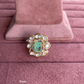 Angana polki kundan ring (SG-082) - Mint green