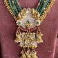 Dhriti Moisanite Heritage Necklace Combo Set - Mint Green