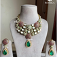 Mahika kundan necklace set - Green