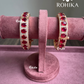 Pritha Moissanite Kada/Bangles (MB-0106)- Ruby Red - Rohika Store