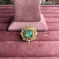 Angana polki kundan ring (SG-129) - Mint green