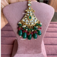 Polki kundan maangtikka (PLKM-039) - Dark green & red