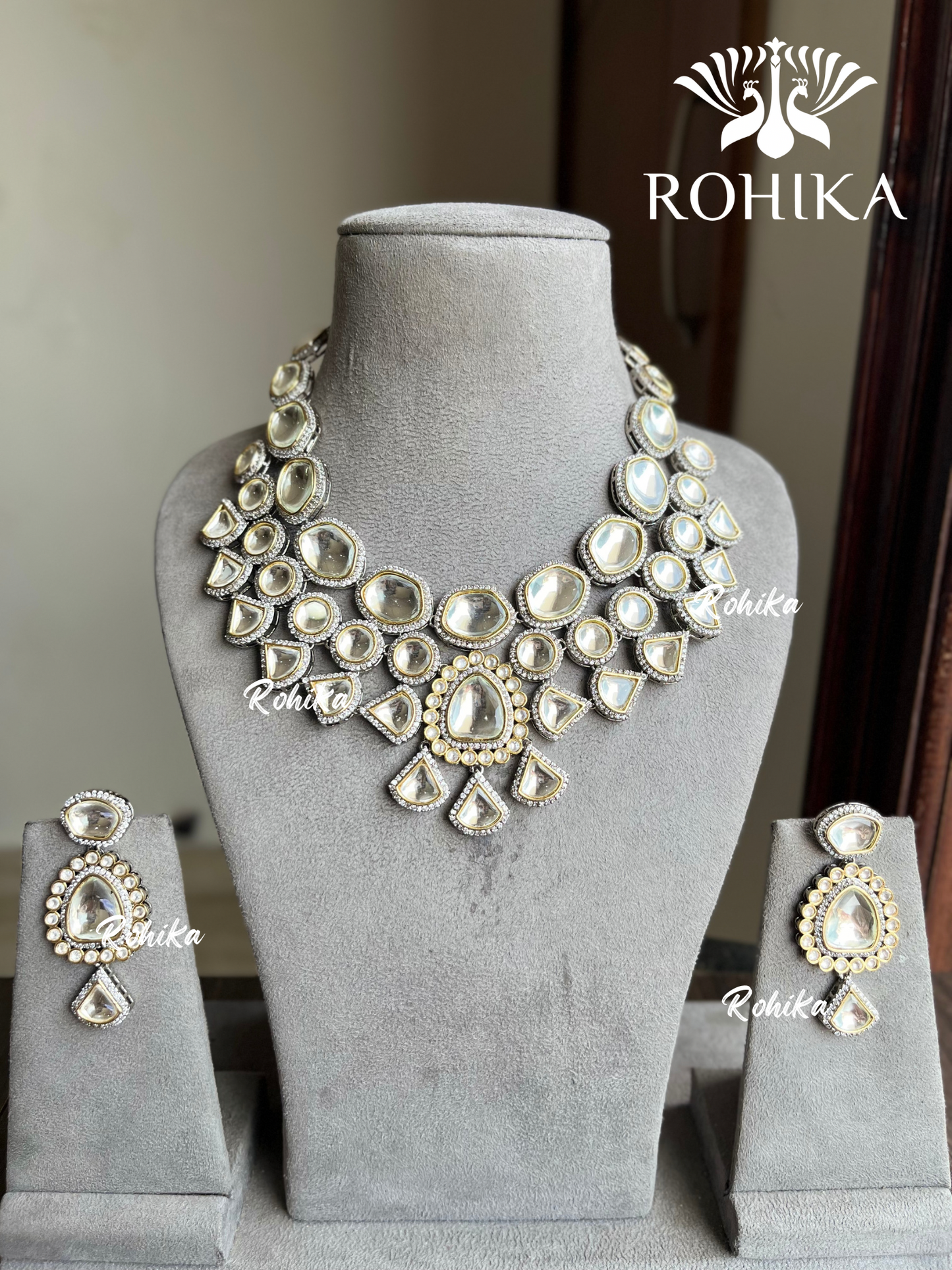 Zara polki kundan necklace set