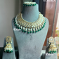 Payal dabi Kundan necklace set - Green