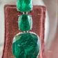 Anvi AD Doublet Layered Necklace Set - Dark Green