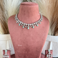 Hinaya American diamond necklace set - Mint green