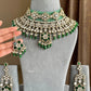 Nivaan Polki Kundan Bridal Choker Set - Green