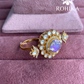 Angana polki kundan ring (SG-145) - Purple