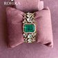 Doublet polki kundan bracelet (MBT-056) - Dark green