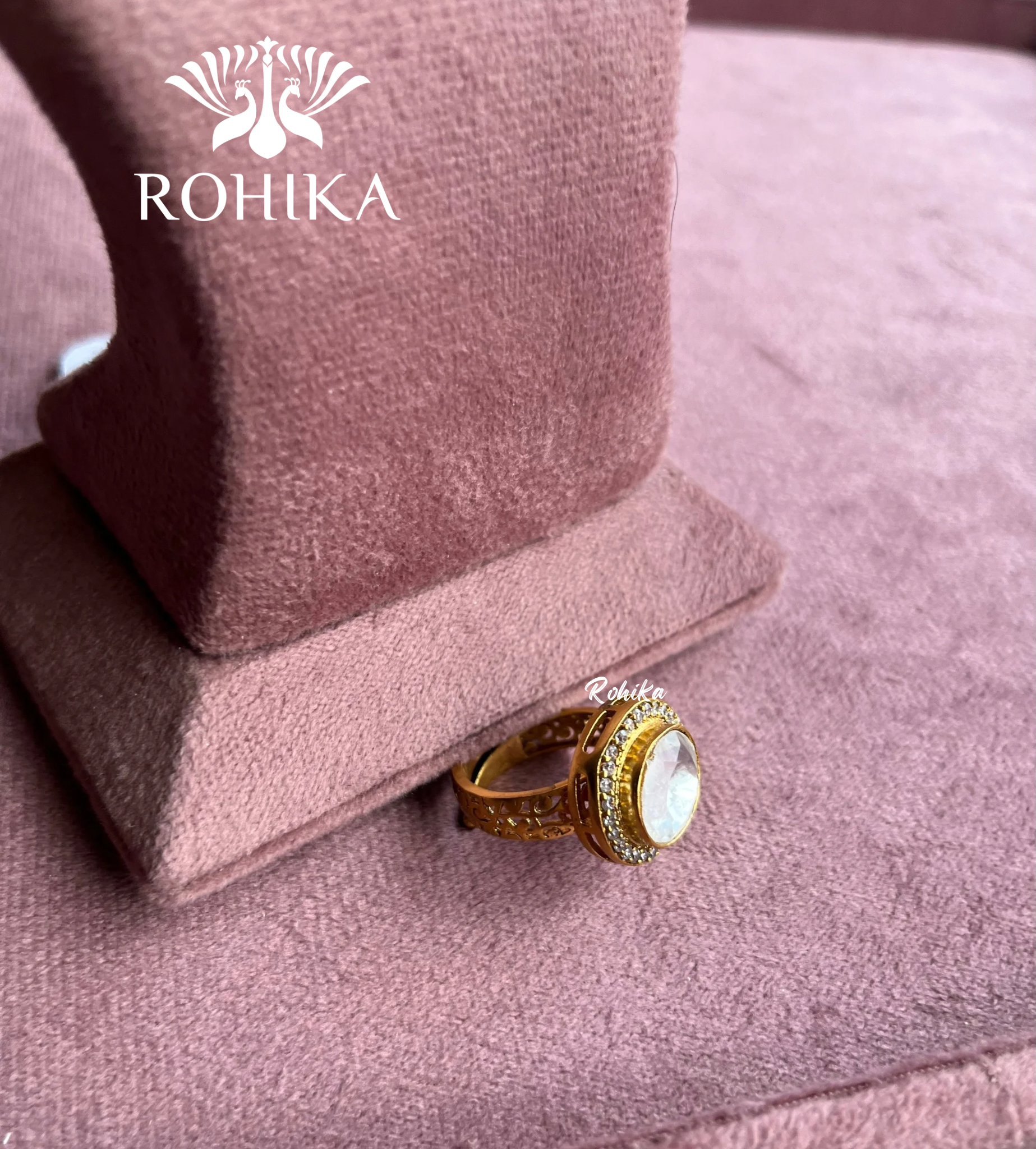 Angana polki kundan ring  (SG-016) - White