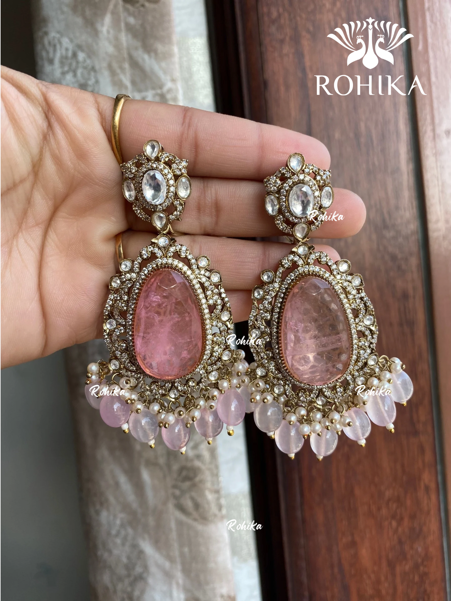 Doublet earrings (M-002) - pink