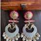 Gaja meenakari earrings - Grey