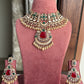 Veda moisanite Bridal choker set - Red