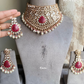 Saanvi moisanite choker set - Ruby Red