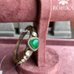 Lina polki kundan bracelet/kada -  Dark Green